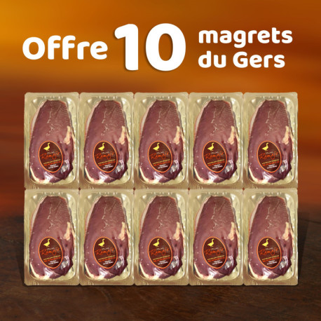 Lot de 10 Magrets de Canard Frais